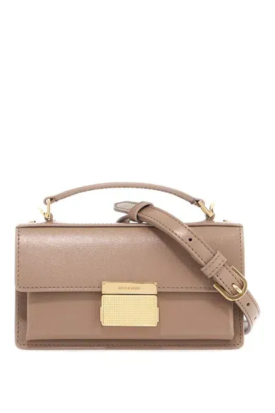 Golden Goose Mini Venice Leather Palmellata Handbag In Cappuccino (beige)