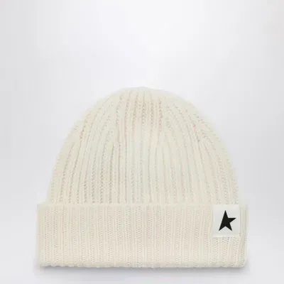 Golden Goose Off White Cap With Little Star In Print