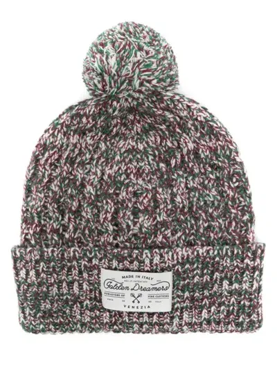 Golden Goose Pompom Wool Beanie In Grey