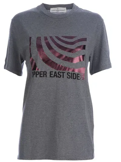 Golden Goose Print T-shirt In Grey