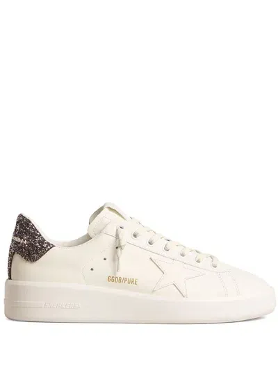 Golden Goose Pure Star Leather Sneakers In White