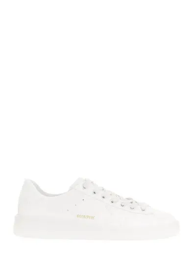 Golden Goose Purestar Sneaker With Logo In White