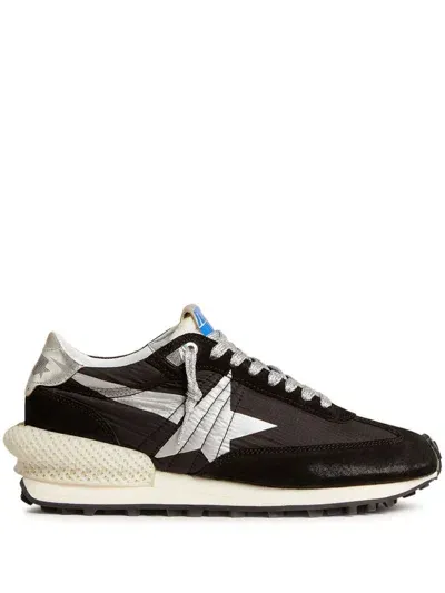 Golden Goose Running Marathon Panelled Sneakers In Black