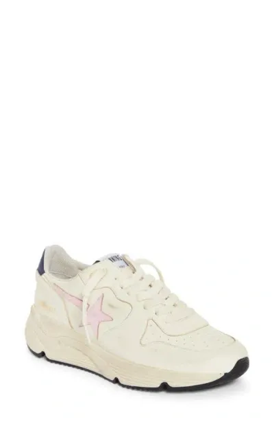 Golden Goose Running Sole Sneaker In White/pink