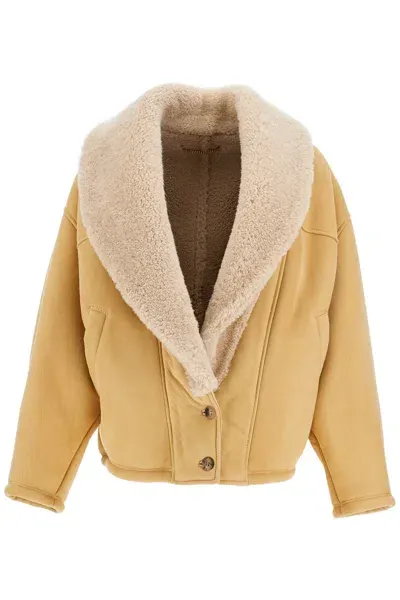 Golden Goose Shearling Margot Jacket In Yellow