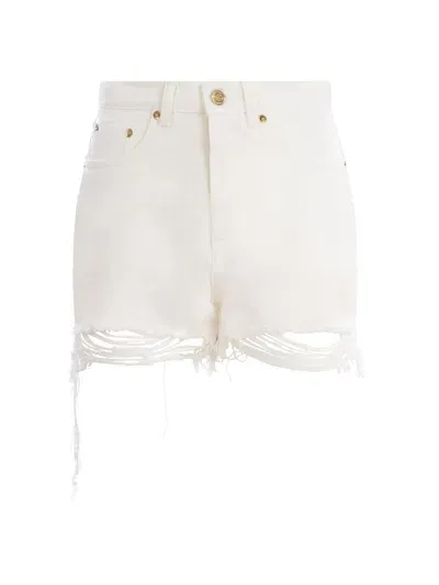 Golden Goose Shorts  Star In Cotton Denim In White