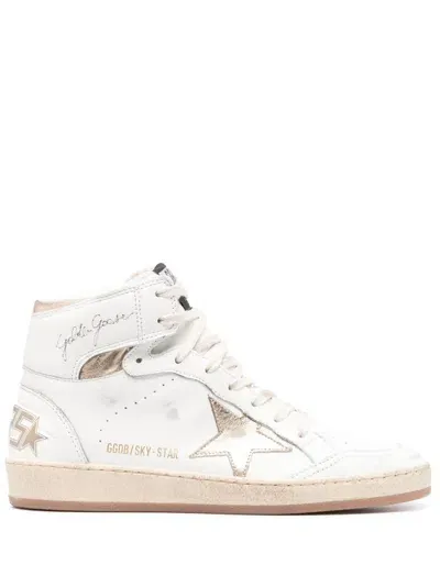 Golden Goose Star-patch Lace-up Sneakers In White