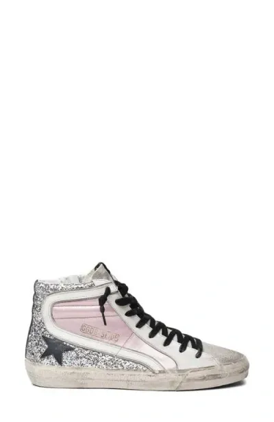 Golden Goose Slide Glitter High Top Sneaker In Multi