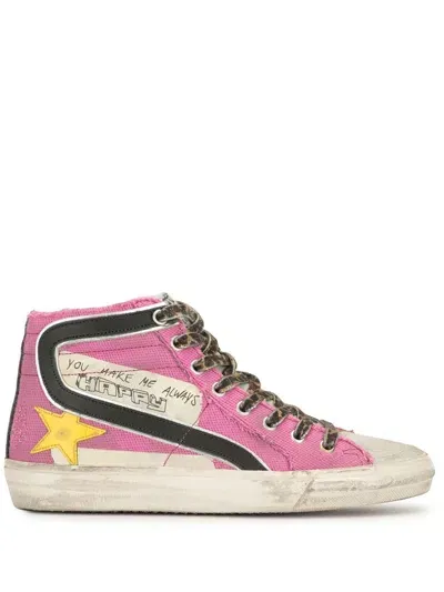 Golden Goose Slide Sneakers In Pink