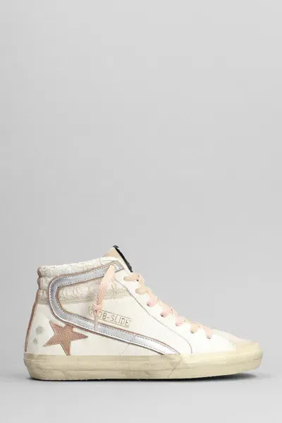 Golden Goose Slide Sneakers In White