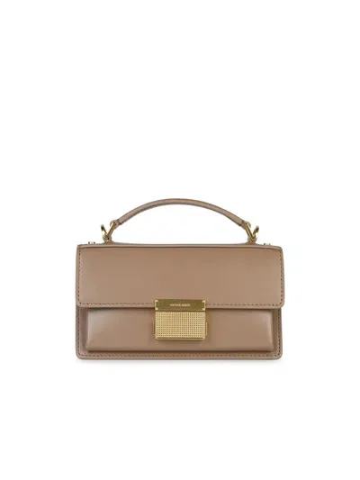 Golden Goose Small Venezia Beige Palmellata Leather Bag In Neutrals