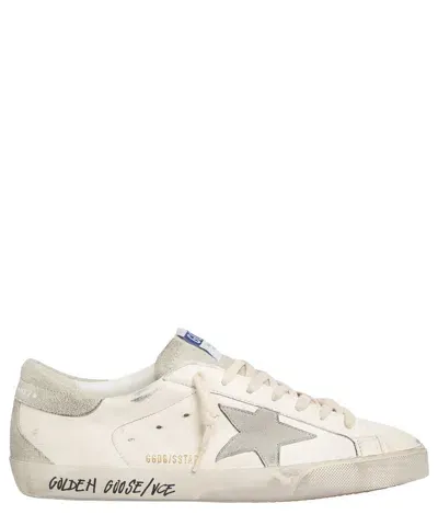 Pre-owned Golden Goose Sneaker Herren Super-star Gmf00102.f005359.11166 White - Ice Grey In Weiss