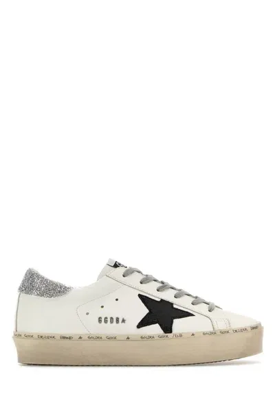 Golden Goose Sneakers In Whiteblacksilver