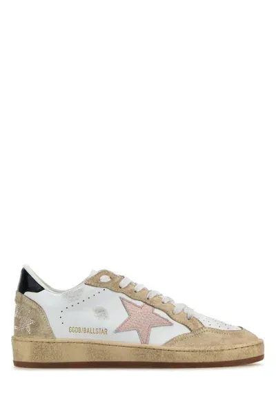 Golden Goose Sneakers In Whiteseedpearllightpinkblack