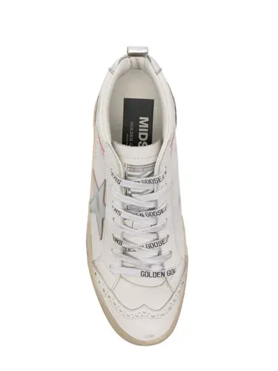 Golden Goose Sneakers In White/silver/pink