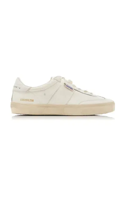 Golden Goose Soul-star Leather Sneakers In White