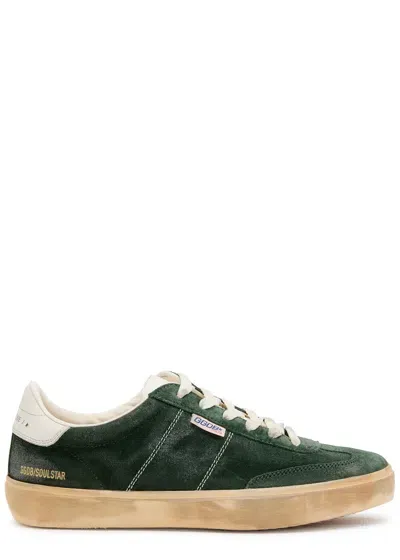 Golden Goose Soul Star Suede Sneakers In Green