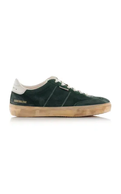 Golden Goose Soul-star Suede Sneakers In Green