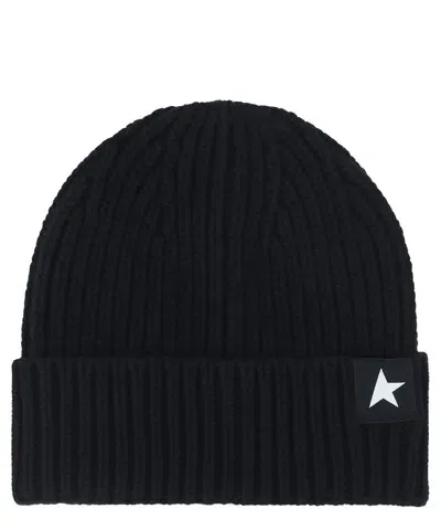 Golden Goose Star Beanie In Black