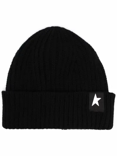 Golden Goose Star/ Beanie Damian/ Wo/ Low Turn/lateral Small Star In Black