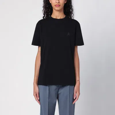 Golden Goose Star Black Crew-neck T-shirt In Print