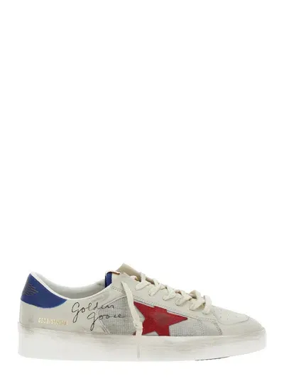 Golden Goose Stardan Nylon And Leather Upper Suede Star Leather Heel In White