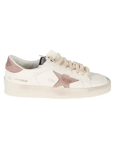 Golden Goose Stardan Sneakers In Cream/pink