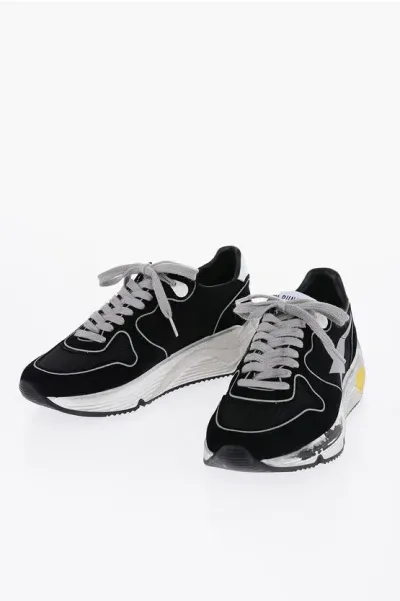 Golden Goose Suede And Mesh Running Sole Low-top Sneakers