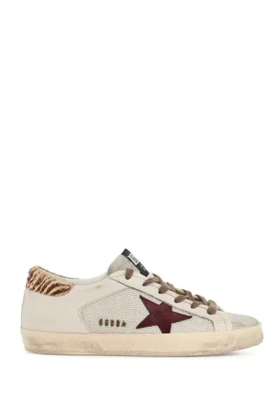 Golden Goose Super-star Canvas And Leather Sneakers In Neutro