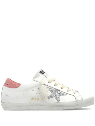 Golden Goose Super-star Leather Sneakers In White