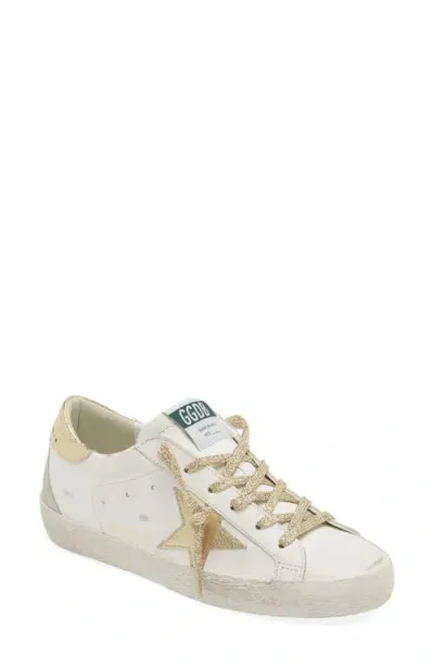 Golden Goose Super-star Low Top Sneaker In White/gold