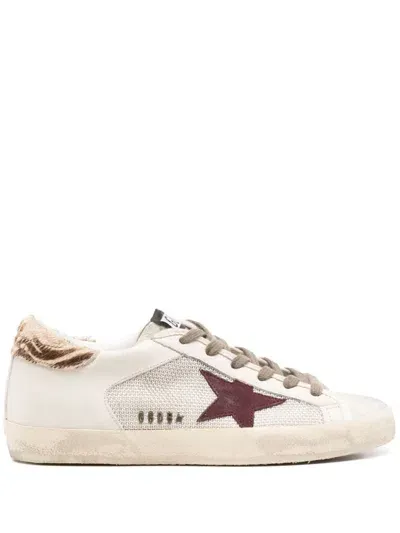 Golden Goose Super-star Silver Ice Zebra Sneakers In Silver/ice/white/buttercream Brown Zebra