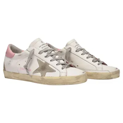 Golden Goose Super-star Leather Sneakers In White