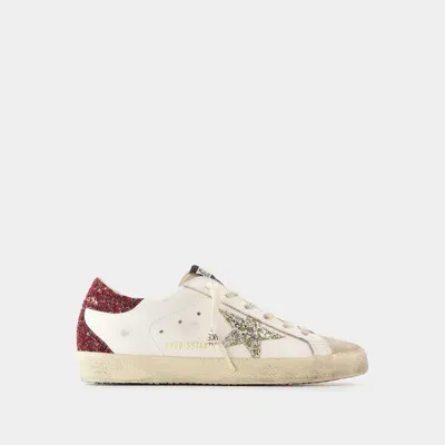 Golden Goose Sneakers Super Star -  Deluxe Brand - Cuir - Blanc/bordeaux In White