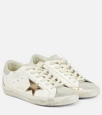 Golden Goose Superstar Leather Sneakers In White