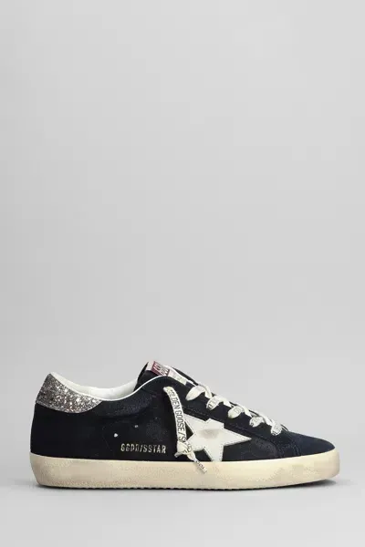 Golden Goose Superstar Sneakers In Blue Suede