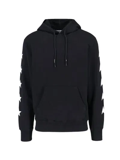 Golden Goose Star Regular Hoodie Alighiero In Black