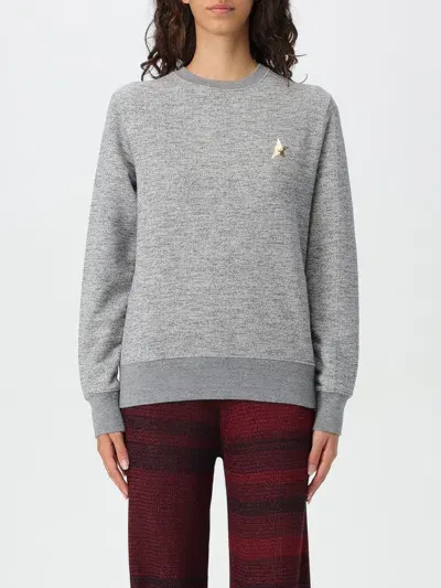 Golden Goose Star Collection Athena Logo Cotton Jersey Sweatshirt In Grau