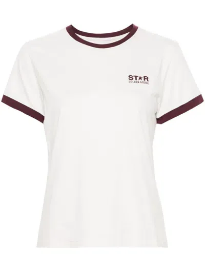 Golden Goose Star Slim Cotton T-shirt In White