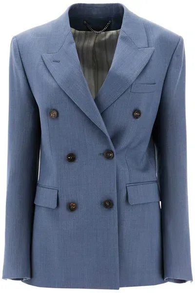 Golden Goose Tailored Wool Fresco Blazer In Blue