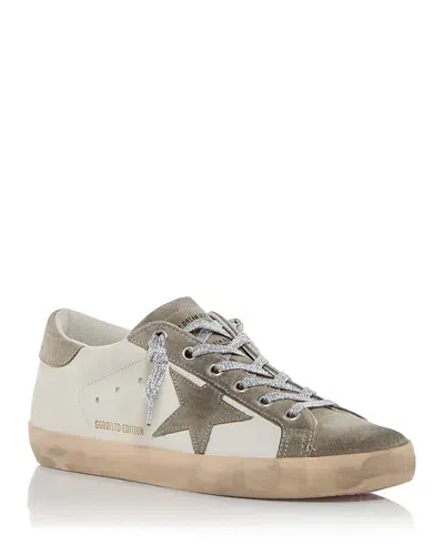 Golden Goose Unisex Super-star Low Top Sneakers In White/ice