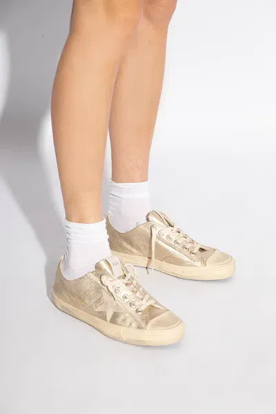 Golden Goose Lvr Exclusive Super-star Glitter Sneaker In Gold