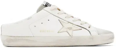 Golden Goose White & Gray Super-star Sabots Sneakers In Optic White/ice/plat