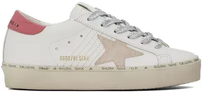 Golden Goose White & Pink Hi Star Classic Sneakers In Wht/tpe/red 11933