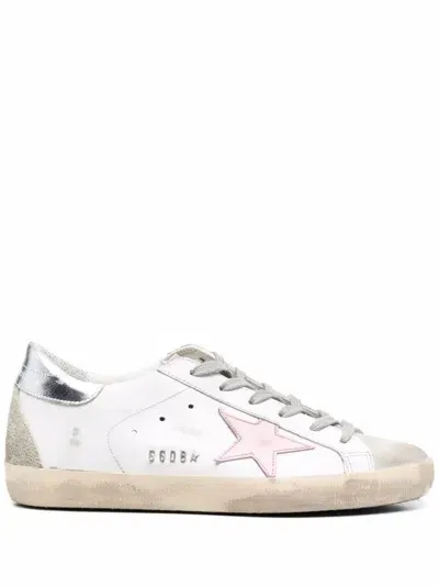 Golden Goose In White/ice/orchid Pink/silver