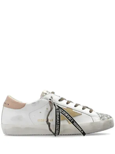 Golden Goose In White/platinum/yellow/pink