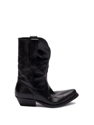 Golden Goose `wish Star` Boots In Black  