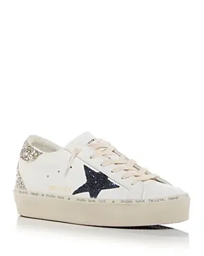 Golden Goose Women's Hi Star Low Top Platform Sneakers In White/platinum