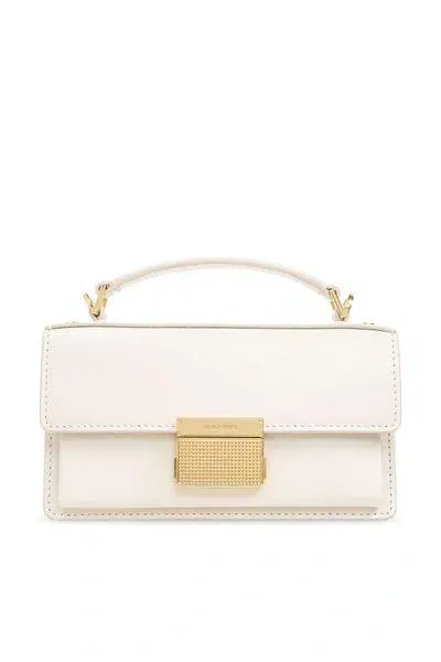 Golden Goose Small Venezia Leather Top Handle Bag In White