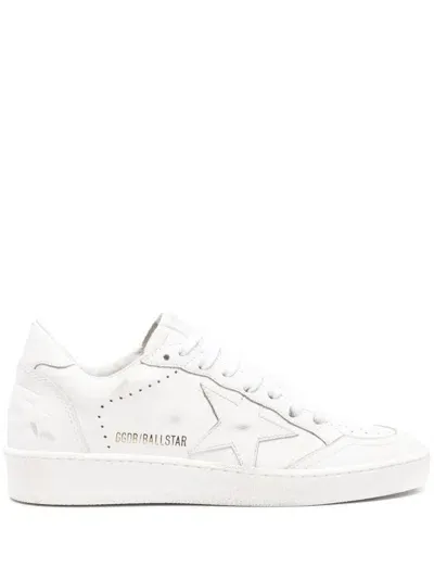 Golden Goose Ball Star Leather Sneaker In White